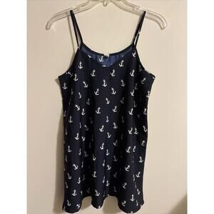 Womens Blue Nautical Medium Sleeveless Gown! A2552